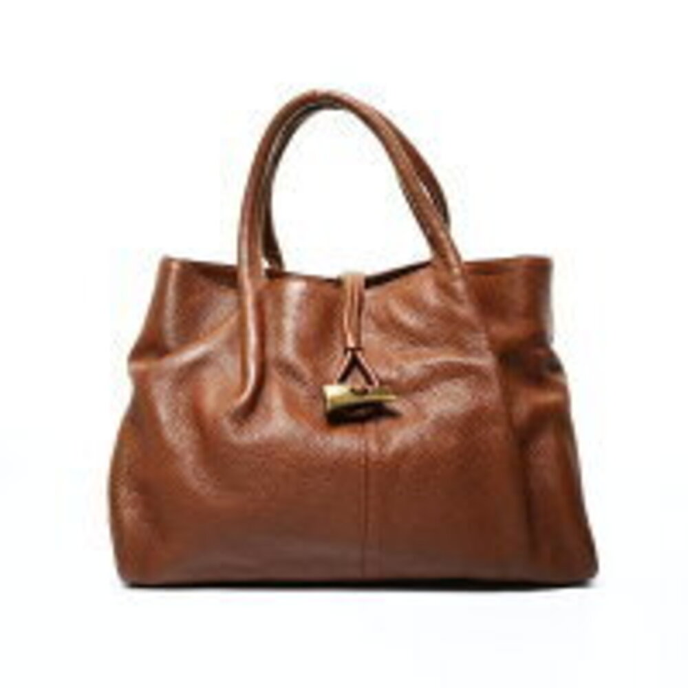 Burberry Leather Nova Check Handbag Brown - Picture 13 of 13
